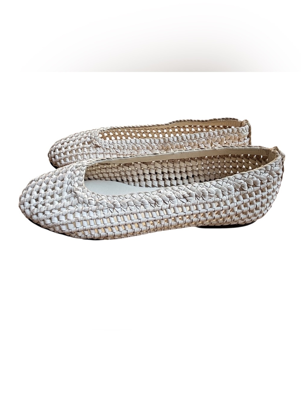 St. Agni Tofu Leather Woven Basket Macrame Ballet Flats Shoes 39 (US 8) - Picture 7 of 12